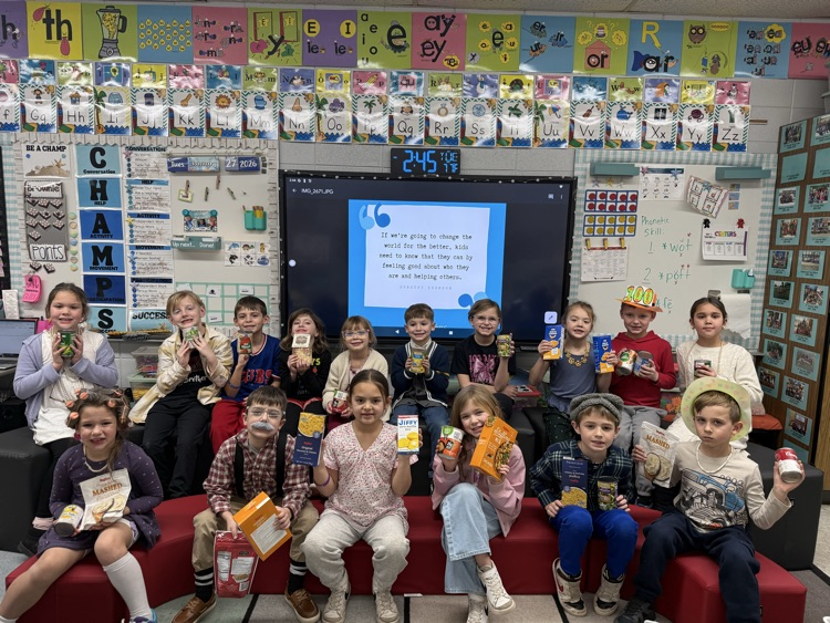 In honor of our 100th day of school the first graders set a goal to collect 100 items for the Open Arms Food Pantry! The four classes exceeded our goal and donated 172 items! Thank you first graders for helping our local families!