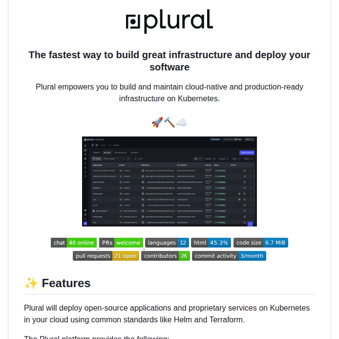 Deploys applications to Kubernetes using GitOps and AI insights

github.com/pluralsh/plural