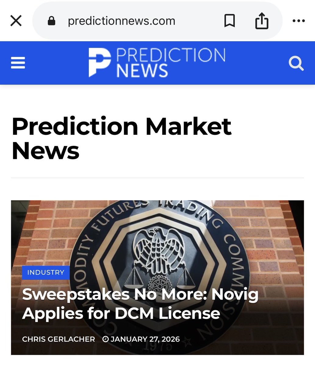 PredictionNews_'s tweet image. The Prediction News X Account has just surpassed 2,000 followers.

It’s be great seeing the New York Times, Wall Street Journal, and other big publications cover predictions market,

BUT remember, Prediction News is your one-stop-shop for all the latest prediction market news