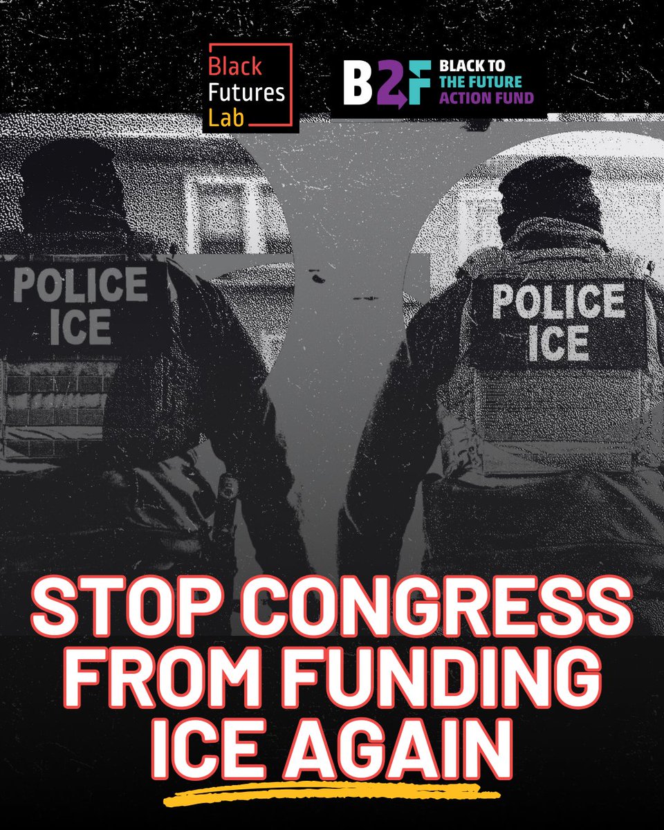 blackfutureslab's tweet photo. Right now, the Senate is preparing to pass legislation that would give upwards of $10 billion in funding to ICE, all while Black and brown communities are being terrorized and struggling to make ends meet. Now is the time to call your Senator and tell them to STOP FUNDING ICE. https://t.co/12YdrqVHKe