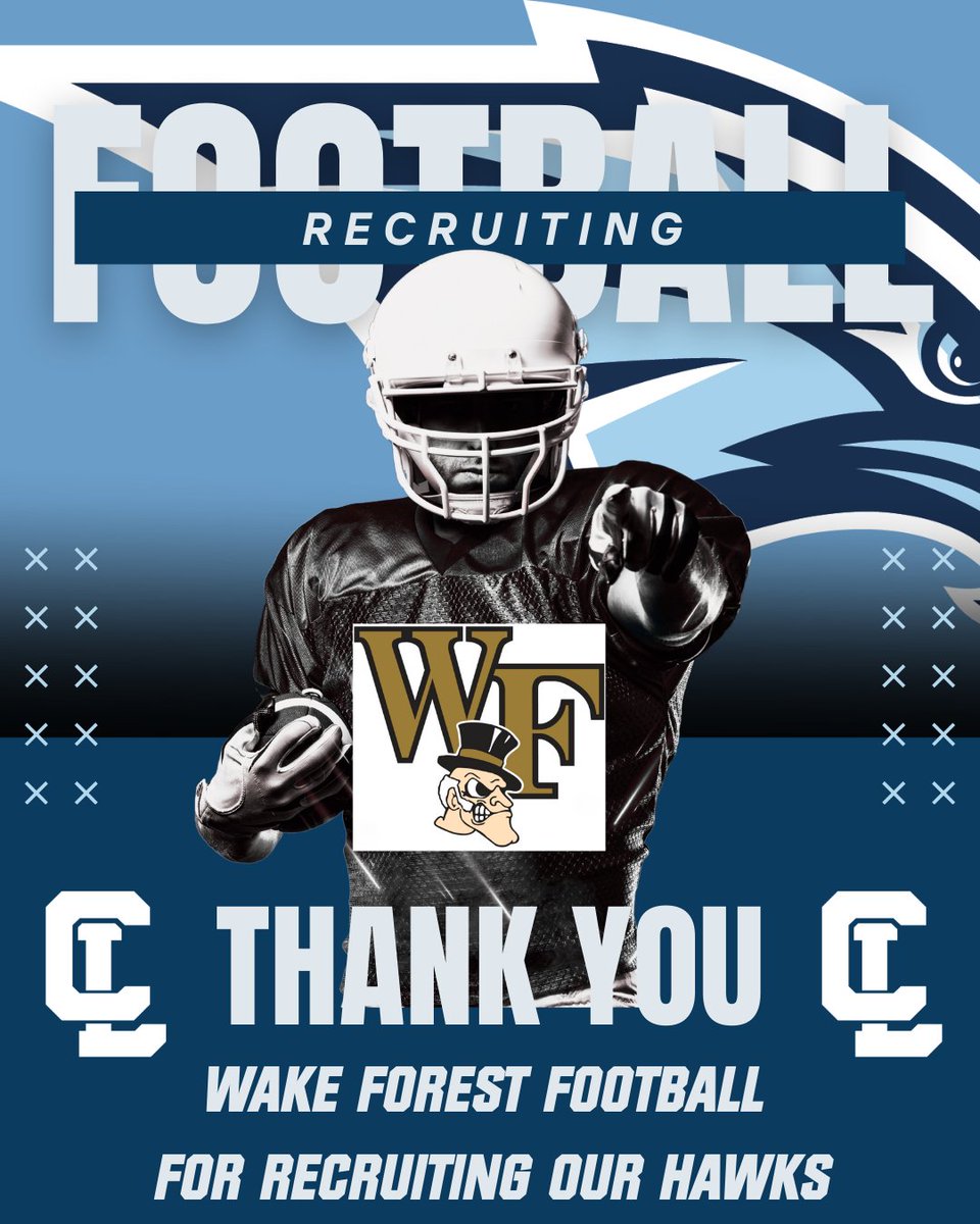 FootballLatin's tweet image. Thank you to @CoachDickert and @WakeFB for recruiting our Hawks 🎩