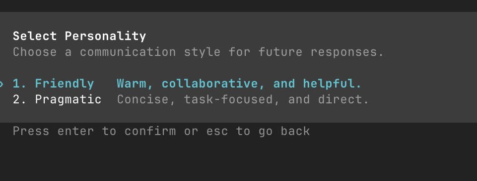 Personality selector