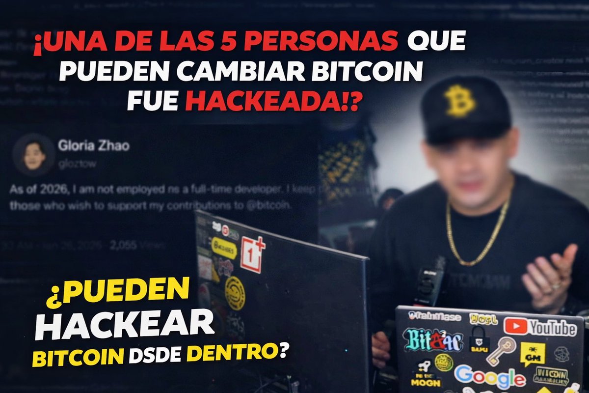 Ayer nos topamos con un video muy peligroso y desinformativo que decía lo siguiente:

“Una de las 5 personas que puede modificar el código de BITCOIN fue hackeada 💀

Gloria Zhao, Bitcoin Core Maintainer, y desde su cuenta propuso a ELCHARLATAN como nuevo maintainer.”

Este video
