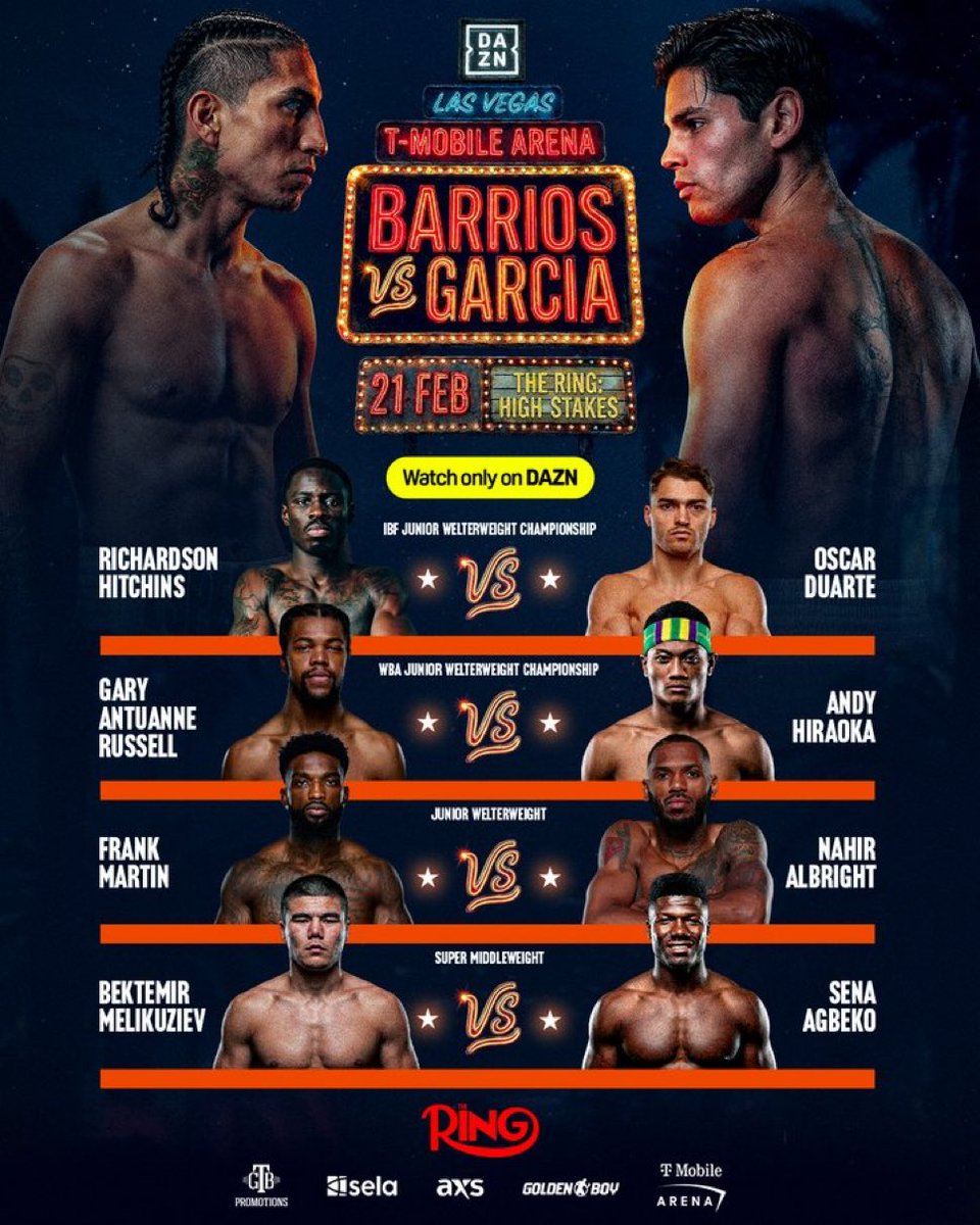 Hassanwellss's tweet photo. 🥊‼️Mario Barrios vs Ryan Garcia FULL CARD‼️😳 https://t.co/y7aeaql7BW