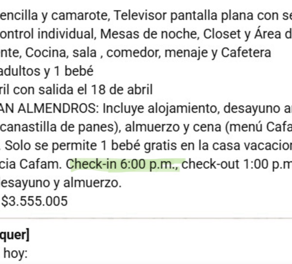 TheRedheadOne's tweet image. Óigame pero check in a las 6:00 pm?  
Será hasta las 6:00 pm o es que lo reciben a uno con cena?
@cafam