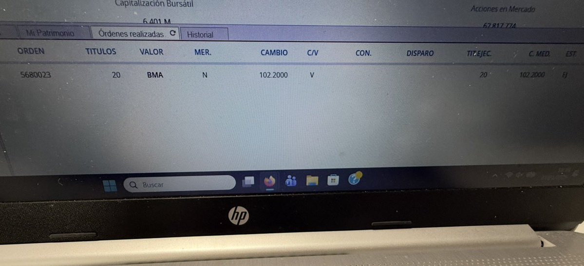 Viva Milei y la libertad 
Acabo de vender las banco macro casi 500 dólares al bote, más debí comprar
Esta semana post explicándolo