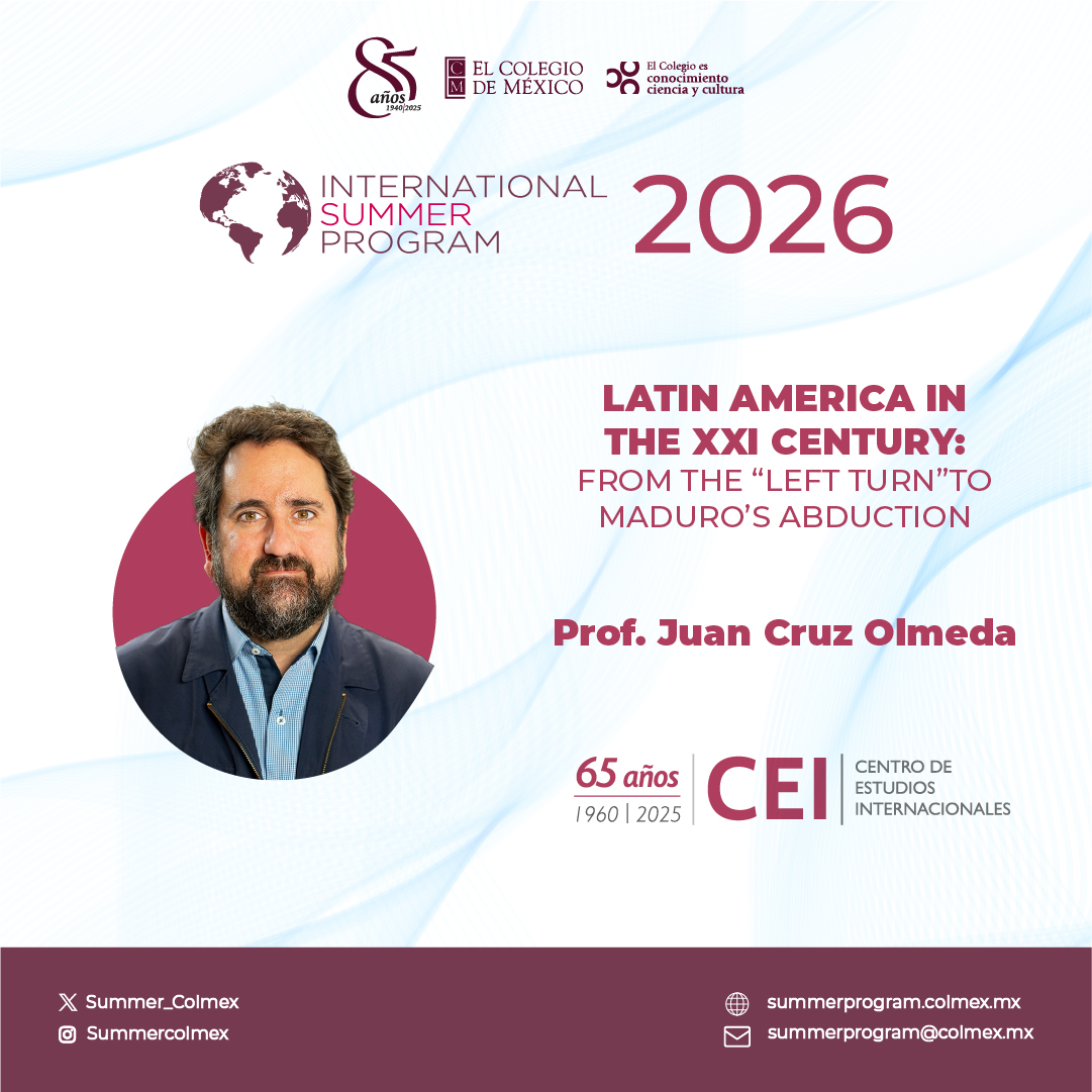 🌎📚 New course at <a href="/elcolmex/">El Colegio de México</a>
Latin America in the XXI Century: From the “Left Turn” to Maduro’s Abduction <a href="/CEIColmex/">CEI Colmex</a> 

Explore political change, power, and democracy in contemporary Latin America through a critical and comparative lens.

✨ Apply now
summerprogram.colmex.mx/en/admission