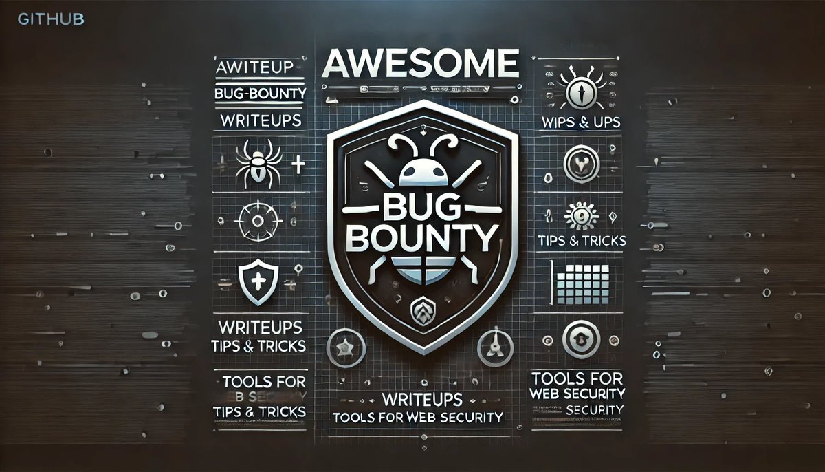 ✔️ Awesome BugBounty
إحدى المصادر التعليمية المشهورة والمهمة جداً في مجال الأمن السيبراني وتحديداً لـ صائدي الثغرات (Bug Hunters) ومختبري الاختراق (Pentesters) .

لمن هذا المستودع؟
 - للمبتدئين الذين يريدون فهم كيف تبدو الثغرات في الواقع وليس فقط في المعامل الإفتراضية.
 - للخبراء