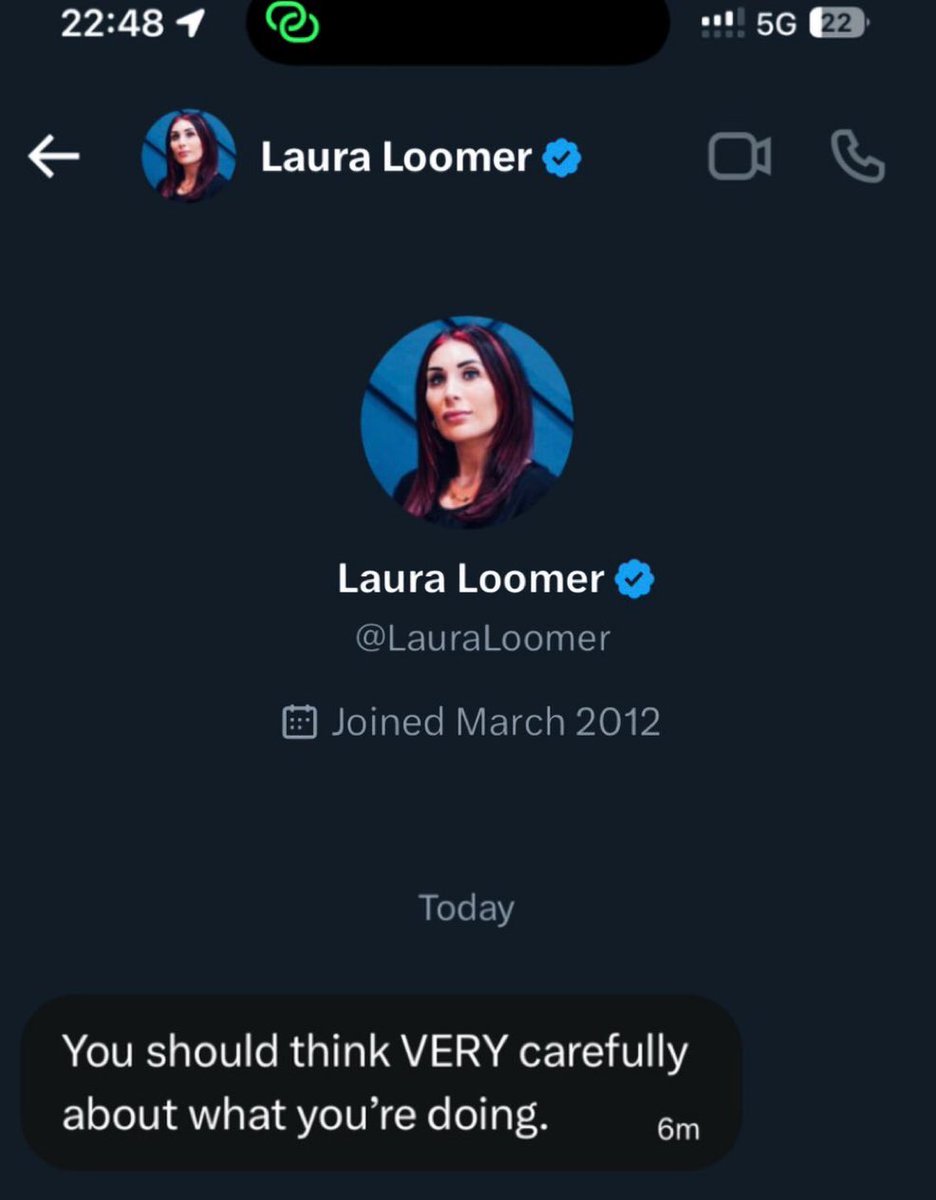 AdameMedia's tweet image. Laura Loomer has been given White House and Pentagon access and is now threatening accounts that criticise her.