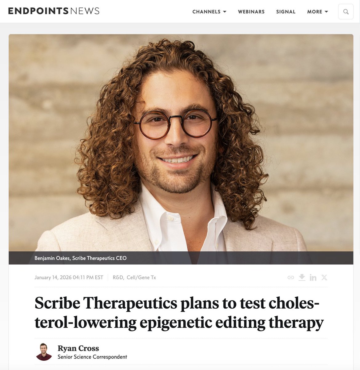 Scribe Therapeutics tweet media