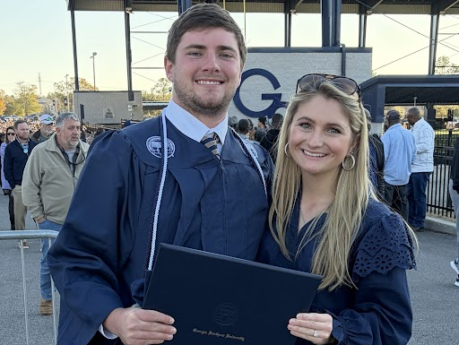 GeorgiaSouthern's tweet photo. A visit to the East Georgia Campus in Swainsboro changed everything for middle school math teacher Landry Thompson. After graduating from Georgia Southern's Statesboro Campus in December 2025, he looks forward to giving back. 

His story 🔗 https://t.co/a0xVaakWPx 

#GSGrad25 https://t.co/hf5FKBwvIr