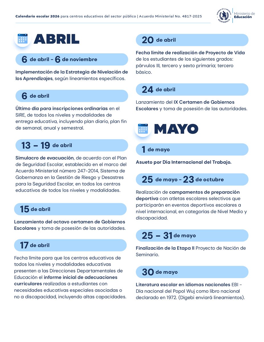 Mineduc Guatemala tweet media