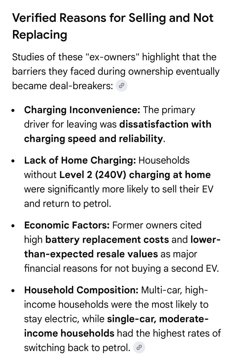 Studies of people who sold their EV and went back to ICE

⁦<a href="/BarrieCrampton/">Barrie Crampton</a>⁩