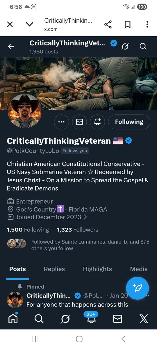 Let's help find this US Navy Submarine veteran some fantastic new connections 
<a href="/PolkCountyLobo/">CriticallyThinkingVeteran 🇺🇸</a> 
F&amp;R
💪🫶💯🇺🇸