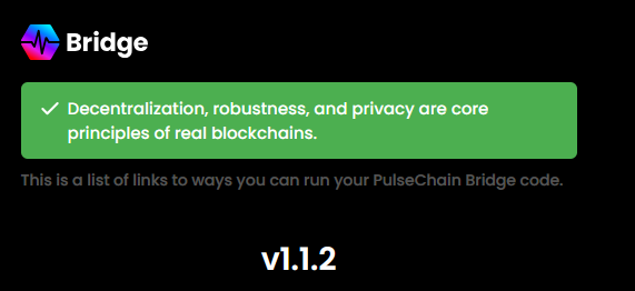 PulseChain bridge v 1.1.2 is now released. Auto failovers if the randomly chosen RPC doesn't act right. You can also choose to enter you own custom RPC and that choice remains in local storage.