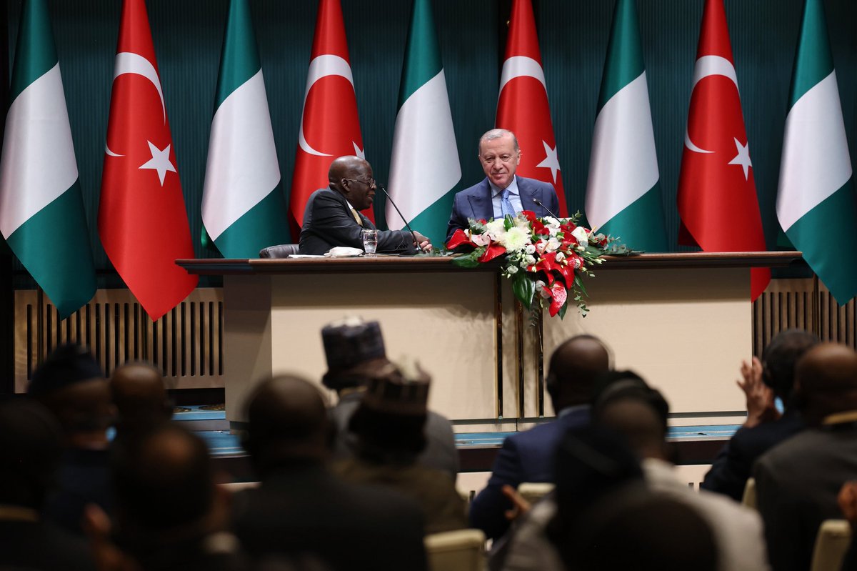 trpresidency's tweet image. “We reaffirmed our commitment to the five-billion-dollar trade volume target with Nigeria” tccb.gov.tr/en/news/542/16…