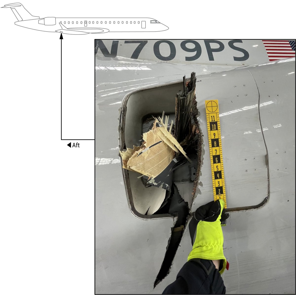 NTSB_Newsroom's tweet image. NTSB releases photos from the investigation into the January 29 midair collision between a Bombardier CRJ700 and a Sikorsky UH‑60 Black Hawk over the Potomac River near Ronald Reagan Washington National Airport.