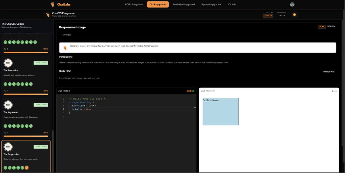 Samrat4488's tweet photo. Day 27/365
Completed the CSS labs and 2 articles down 5 more to go
#365DaysofLearning #chaicode https://t.co/HIoQAjkoEw