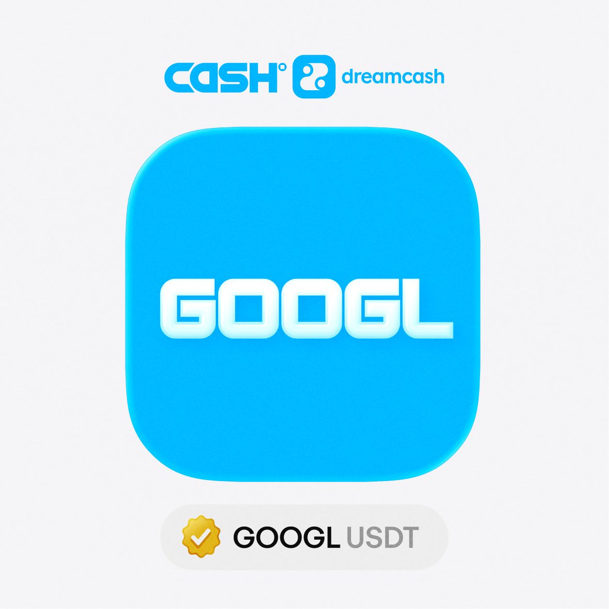 Dreamcash's tweet photo. 🔍 GOOGL/USDT is now live. 

Collateral and quote: USDT  
Max leverage: 20x  
Open interest cap: $10M  

https://t.co/umZutwLVYX

All CASH markets including GOOGL are available in the Dreamcash app right now. https://t.co/2WA08o0DzL