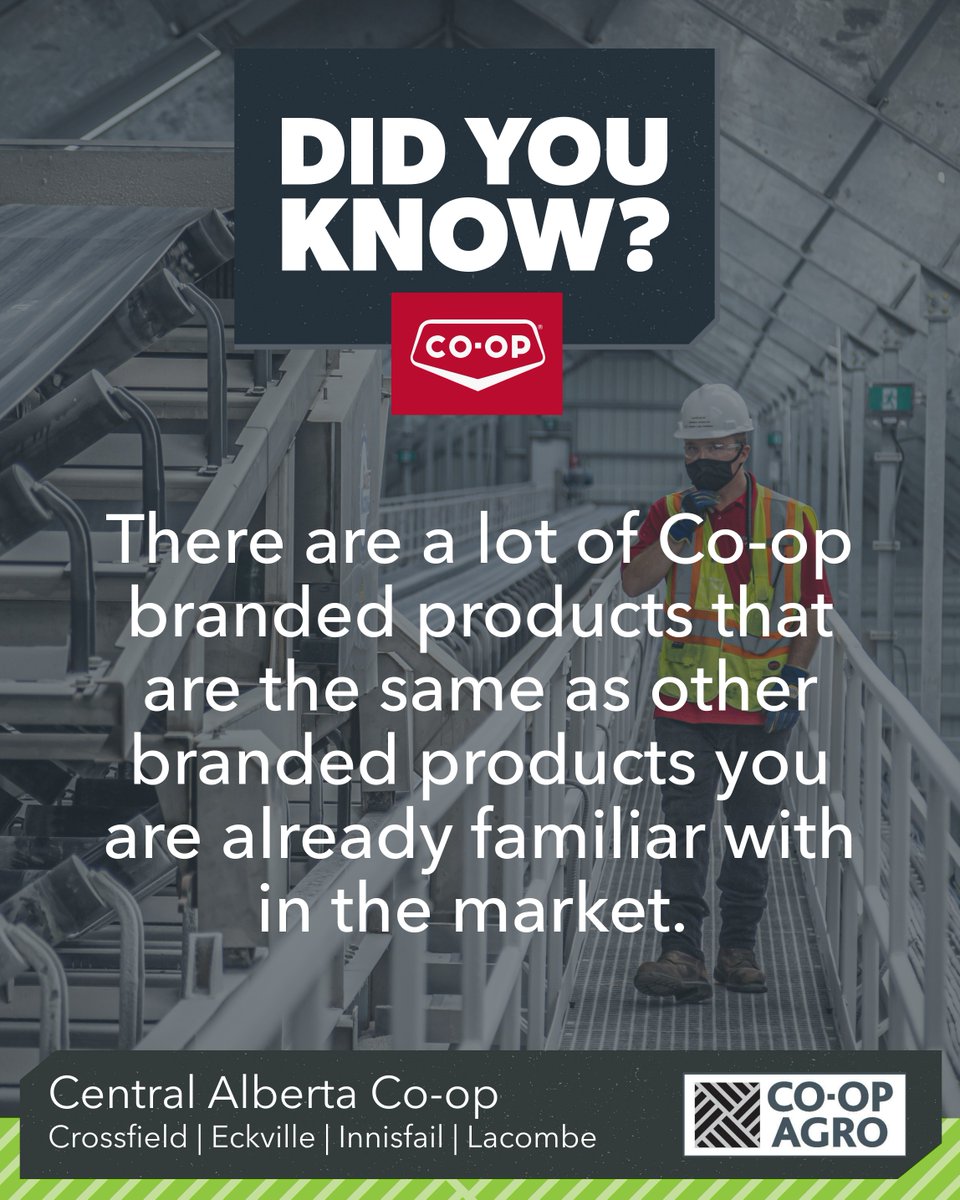 Did you know? 🌾 Many Co-op products are just like the brands you already know!

Follow us and stay tuned for farm-friendly tips and ag facts!

#DidYouKnow #AgroProducts #CoopAgro  #FarmLife