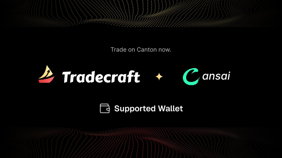Cansai users can now trade and provide liquidity on Canton using Tradecraft. Cansai is the first native iOS wallet for Canton Network, featuring full support for CIP-56 tokens. Get started at cansai.app