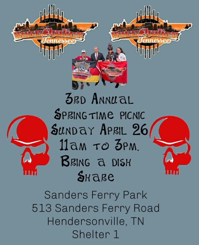 Buccaholics's tweet photo. Celebrate spring with Buccaholics Tennessee! 🌷 Join our 3rd Annual Spring Picnic at Sanders Ferry Parks on April 26, 11AM–3PM. Food, games, and community fun—see details and RSVP: https://t.co/OXg2MddBMe #SpringPicnic #Buccaholics #Hendersonville https://t.co/A0rqv4NQEG