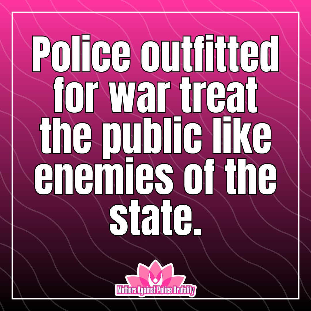 Demilitarization is harm reduction. Demilitarization protects communities.