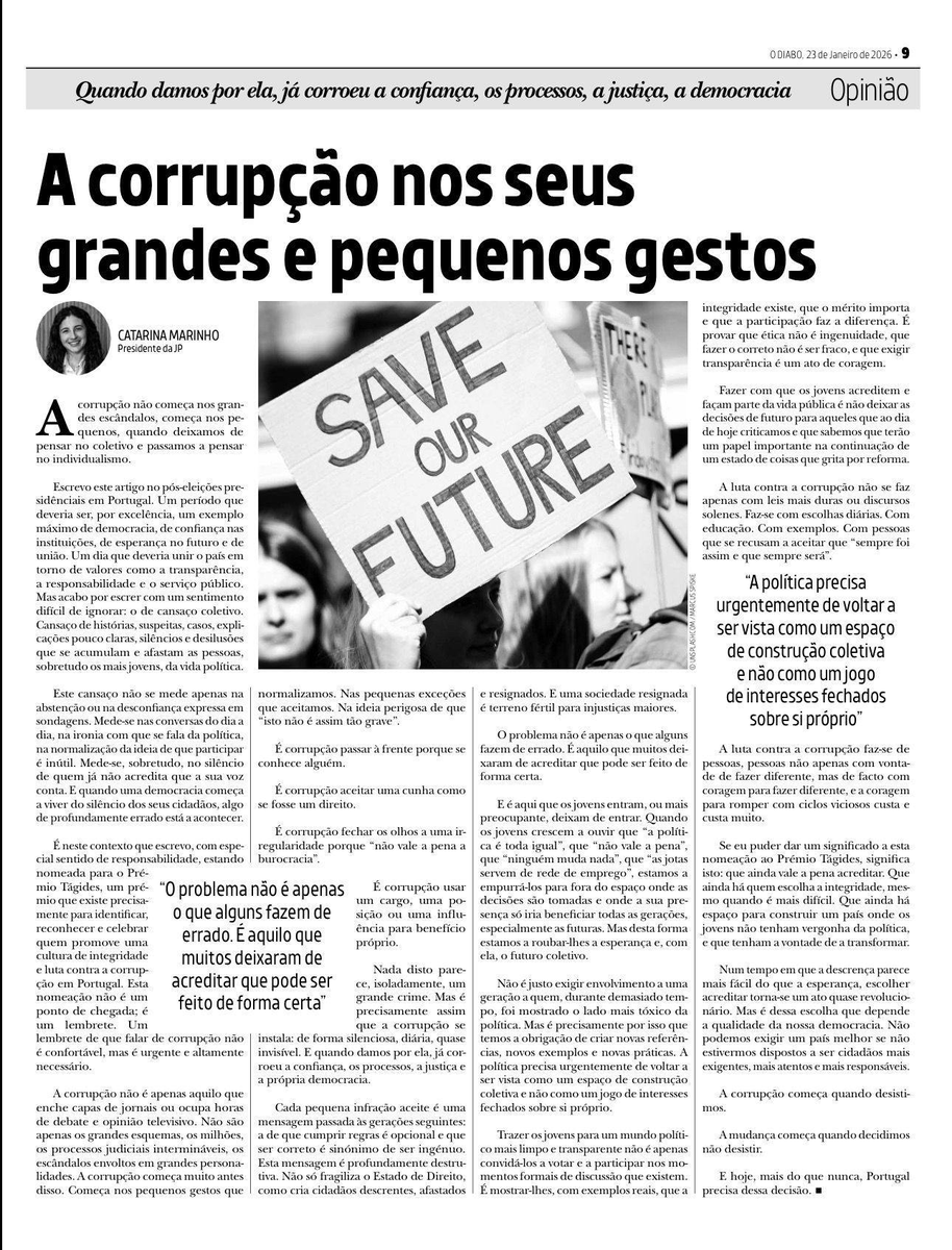 Marinho_CC's tweet photo. A nomeação ao Prémio Tágides da @All4Integrity  fez-me escrever este artigo.

Tudo começa quando desistimos ou também quando nos esquecemos. https://t.co/6bFcq50cyC