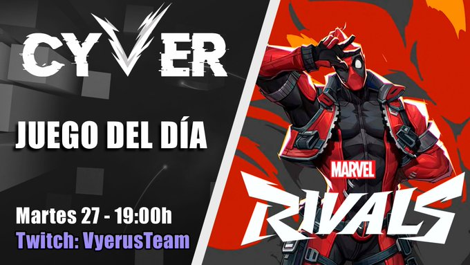 🔴⚡️ EN DIRECTO
🎮 Marvel Rivals
👉 twitch.tv/vyerusteam
(manqueando sin miedo)