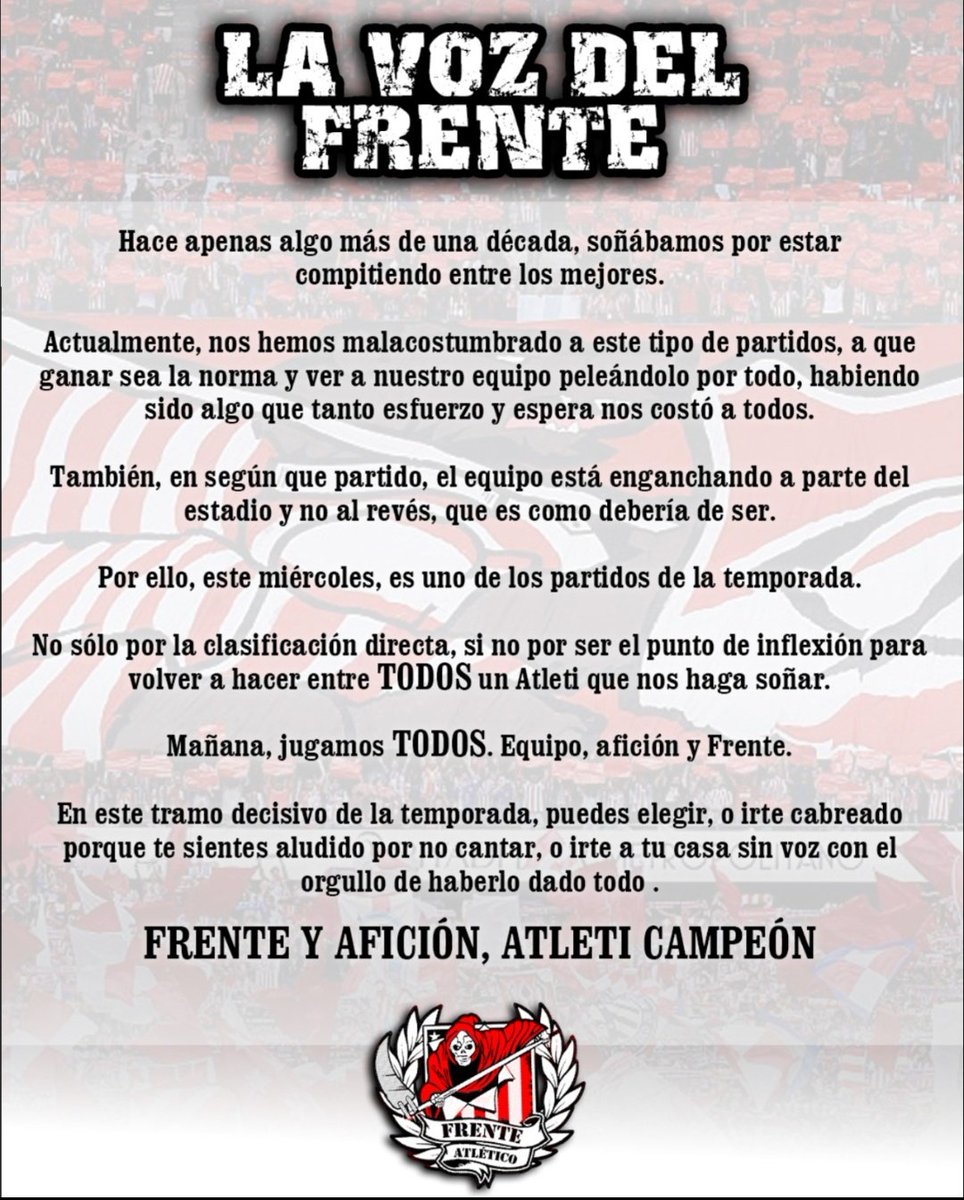 FA82Oficial's tweet image. Mañana tiene que ser un punto de inflexión. Mañana jugamos TODOS. JUNTOS

¡¡¡FUERTE LA VOZ!!!