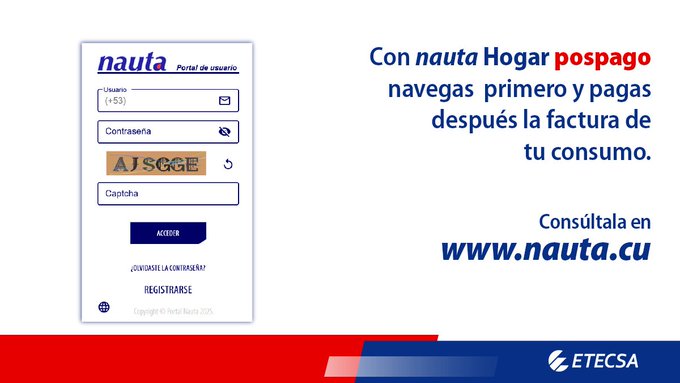 Los clientes de Nauta Hogar pueden acogerse a la modalidad pospago. 
Para cambiar a esta modalidad  debes visitar la oficina comercial que atiende tú número fijo. 
#EtecsaConCuba