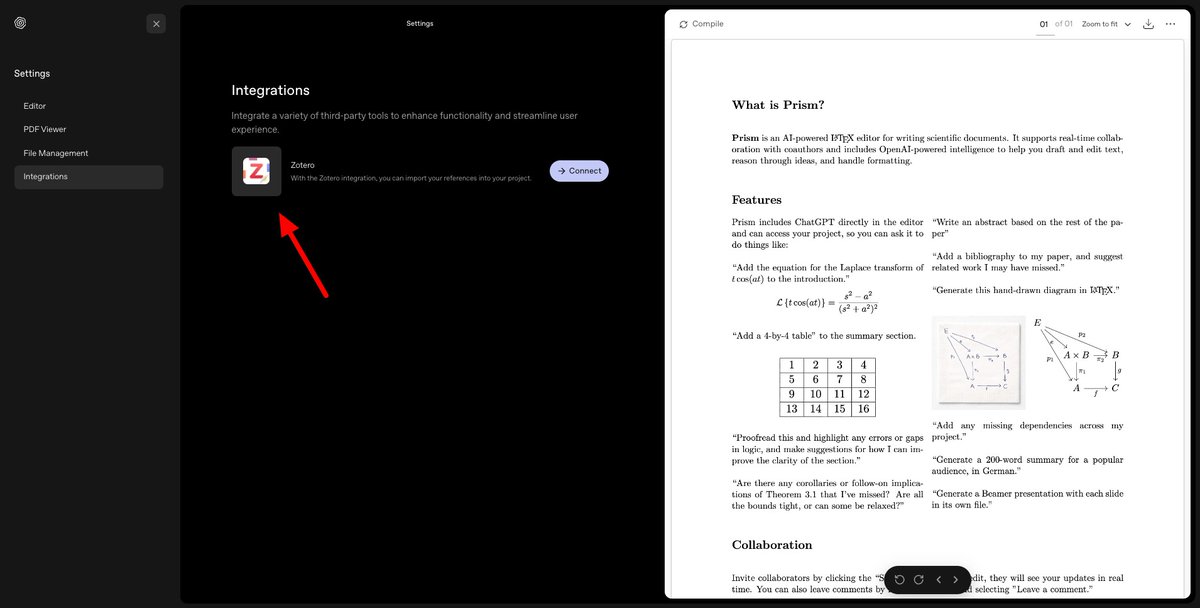 Zotero integration setting