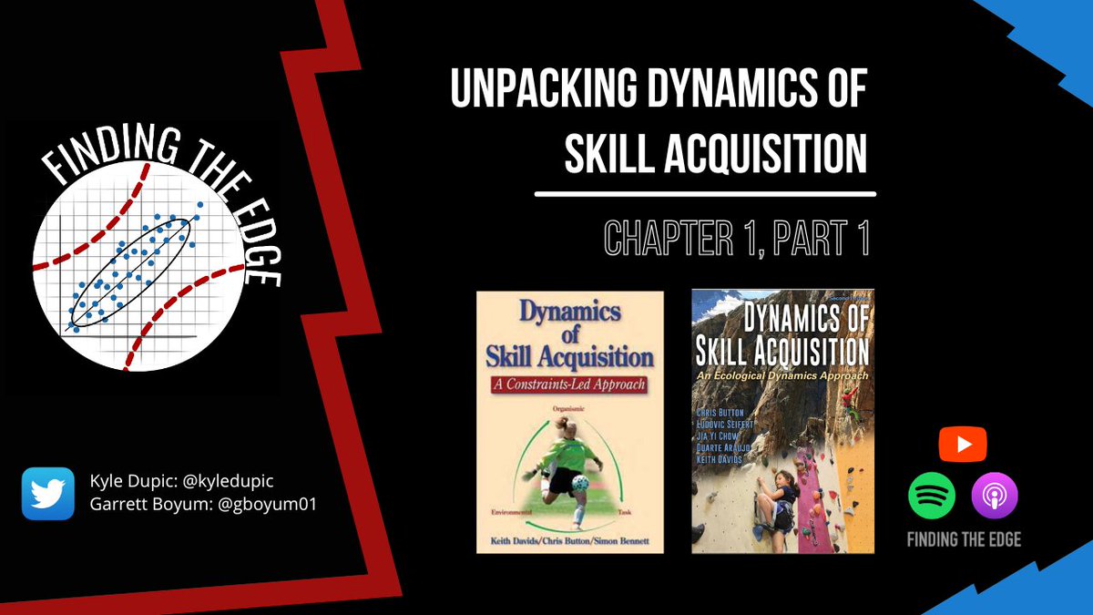 ftepod's tweet photo. 🚨🆕 Finding the Edge Ep 67 🎙📺

On this EP we kick off a new series diving into the seminal EcoD text ‘Dynamics of Skill Acquisition’. Join us as we walk thru Chapter 1.

FULL EP ➡️ https://t.co/qxhU9HbtHV https://t.co/0WcBtR74bY