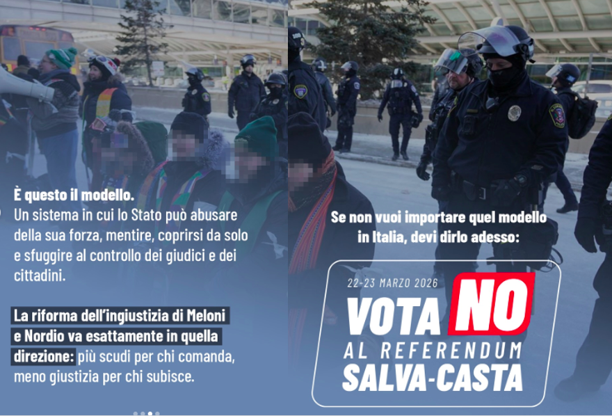 Piú SCUDI per chi COMANDA meno GIUSTIZIA per i cittadini
#VotaNO