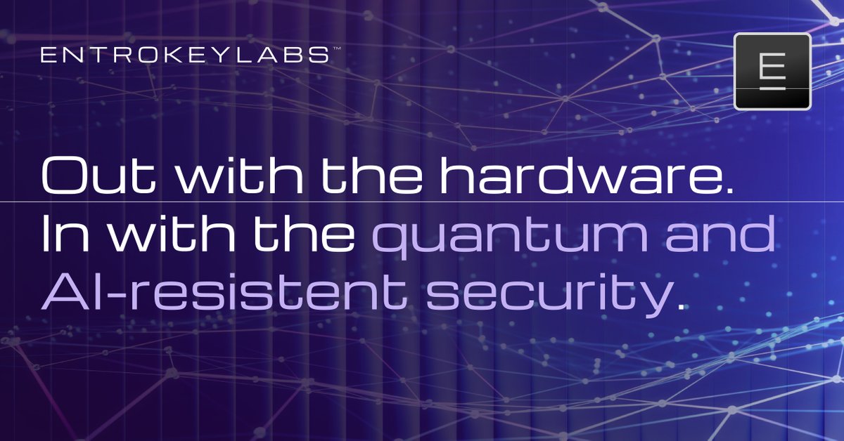The post-quantum transition doesn’t have to be slow &amp; hardware-dependent.

We deliver software-only quantum and AI-resistant encryption that is driven by provable entropy.

Learn what we are doing: EntrokeyLabs.com/Products
Learn how we are doing it: EntrokeyLabs.com/Insights