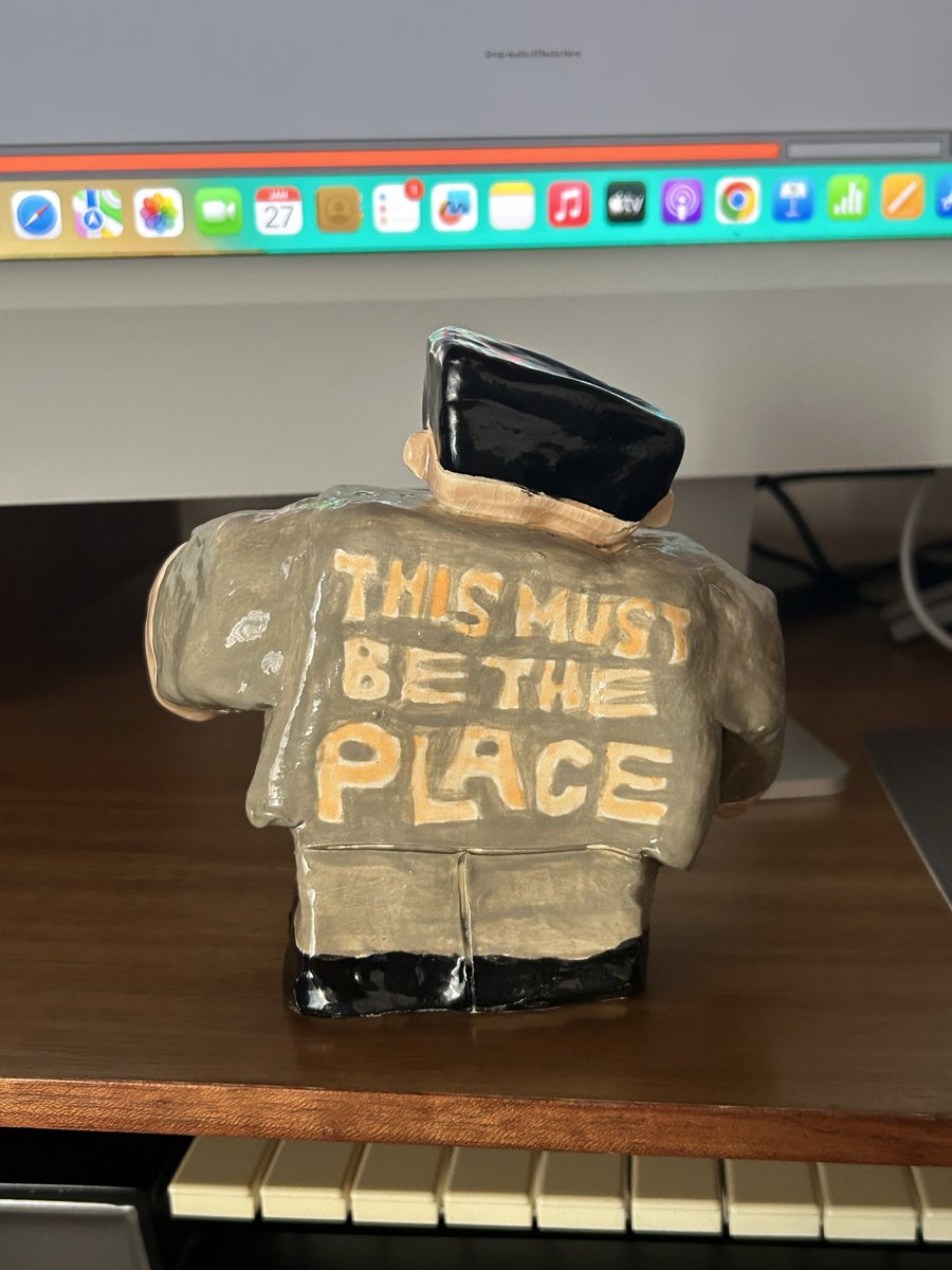 Ceramic David Byrne says hi