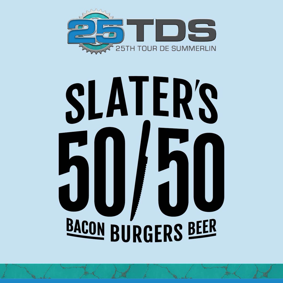 🍔🚴 Huge thanks to <a href="/Slaters5050LV/">Slater's 50/50 Vegas</a>, keeping riders going as Aid Station Sponsor. slaters5050lasvegas.com #TourDeSummerlin #Slaters5050 #RideFuel