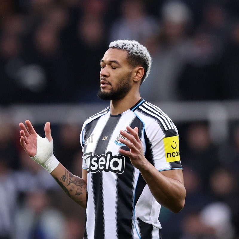 غياب لاعب نيوكاسل يونايتد جويلنتون ضد باريس سان جيرمان بسبب الاصابة ⚫️⚪️

#UCL