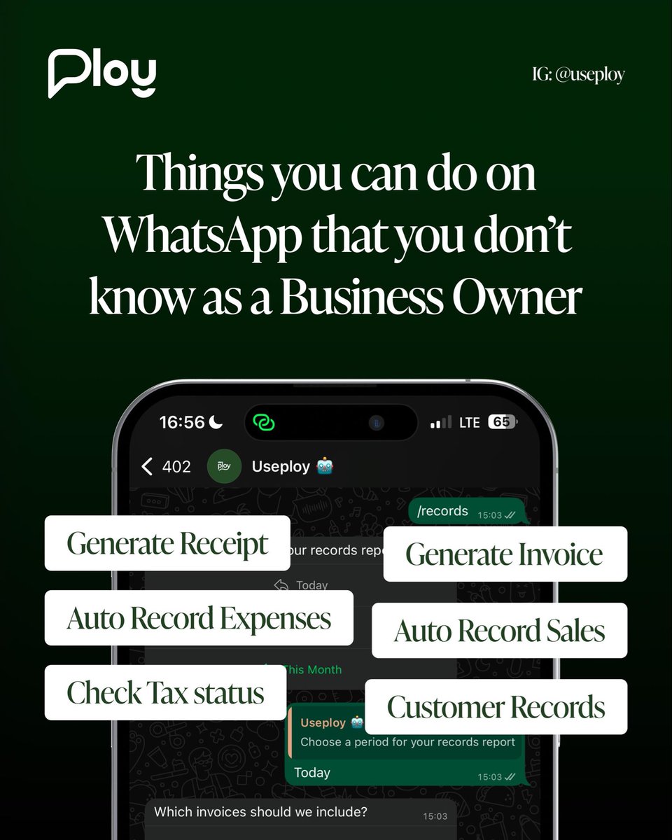 useployyy's tweet image. What can WhatsApp do for a business owner ?