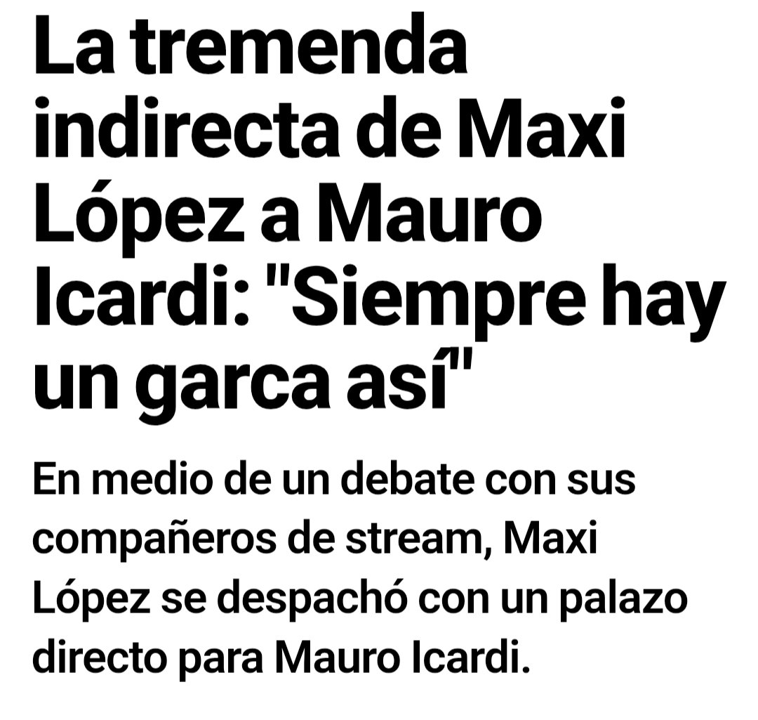 Qué raro q este hombre hable de garcas.
*OLVIDASTE QUE DEJASTE QUE UN CHICO DE 20 AÑOS CRIARA A TUS TRES HIJOS SIN PONER UN MANGO, NI SIQUIERA LE AGRADECISTE?
MAS GARCA NO HAY.
* TAMBIÉN DEJASTE SOLA A TU MUJER CON DOS CRIATURITAS.
PADRE ABANDÓNICO, <a href="/MaxiLopez_11/">Maxi Lopez</a>
