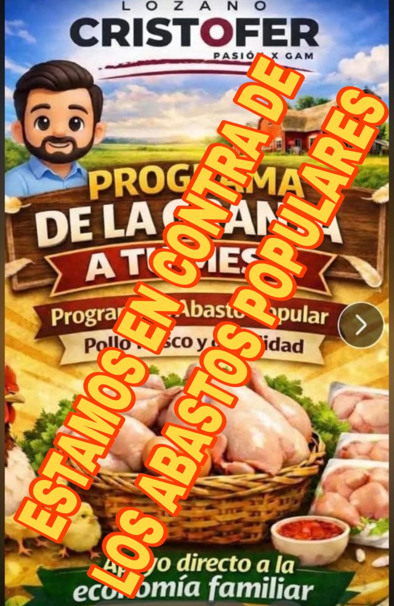 facebook.com/share/p/1GMULZ…
Estamos encontra de los abastos populares!! <a href="/ClaraBrugadaM/">Clara Brugada Molina</a> <a href="/FadlalaAkabani/">Fadlala Akabani</a> <a href="/craviotocesar/">César Cravioto</a>  <a href="/yancolozano/">Janecarlo Lozano</a> <a href="/TuAlcaldiaGAM/">Alcaldía Gustavo A. Madero</a> <a href="/alexperezcorzo/">Alejandro Pérez Corzo</a> <a href="/adnnoticiasmx/">adn Noticias</a> <a href="/azucenau/">Azucena Uresti</a> <a href="/BuzosNoticias/">Buzos de la Noticia</a> <a href="/EDGAR20192459/">MOTOR</a> <a href="/EdgarMend0316/">Edgar Mendieta</a> <a href="/EvidenciaLa/">La Evidencia News</a> <a href="/garc23575/">Evelyn Garcia</a> <a href="/JuanPabloROCH3/">Juan Pablo Rosas</a> <a href="/royfid/">Roy Torres</a>