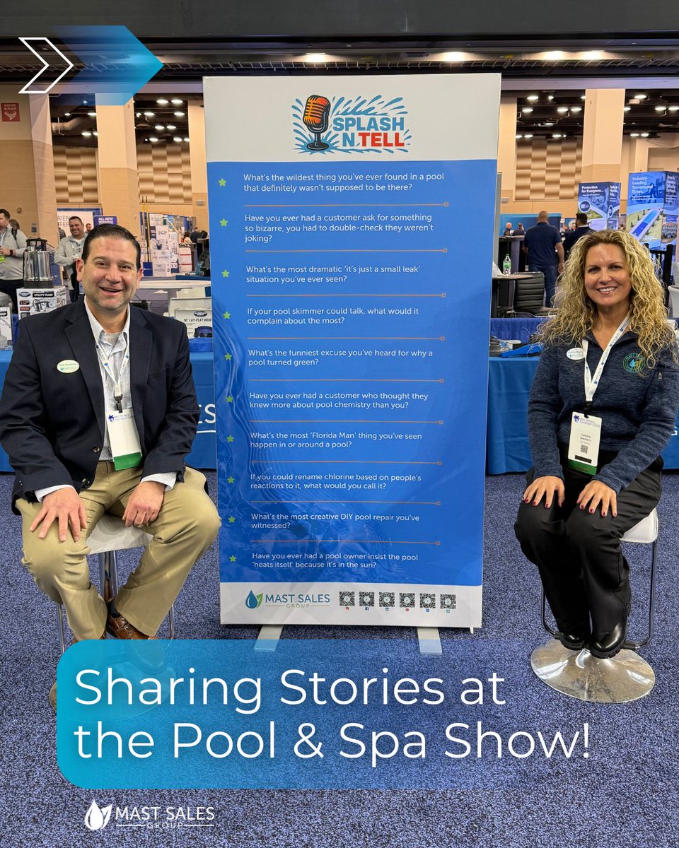We are bringing something new &amp; fun to the Pool &amp; Spa Show— Splash ’N Tell! 💦 
•Fun way to connect w/ fellow industry leaders
•You might inspire, entertain, or spark ideas for others
•You’ll help capture the passion &amp; personality of our industry
Can’t wait to hear your story!
