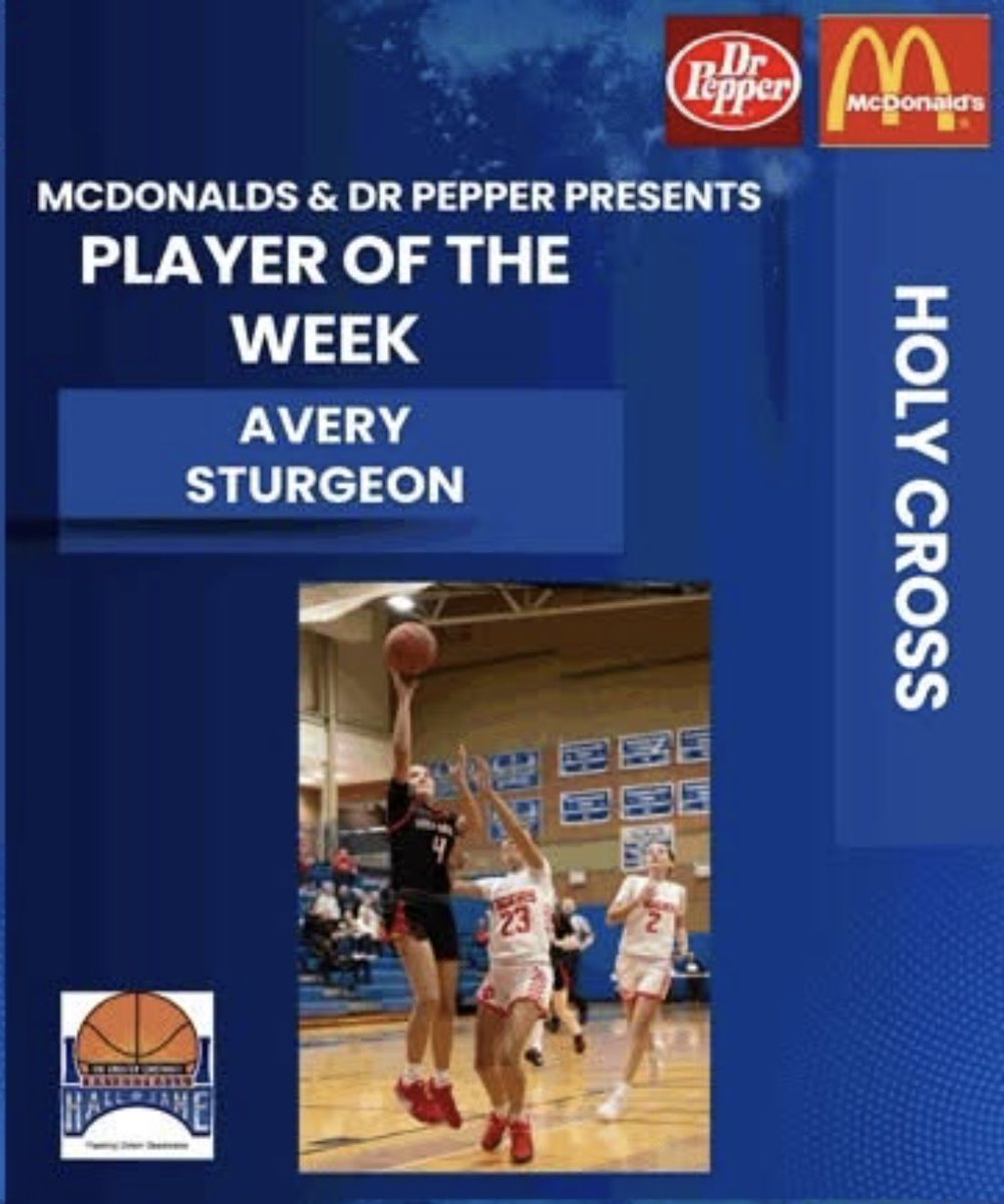 HCGirlsHoops's tweet photo. GCBHOF DR PEPPER/MCDONALD PLAYER OF THE WEEK WINNERS WEEK SEVEN
Congratulations Avery‼️❤️🖤🏀
#WeAreHC https://t.co/jITjESuQE6