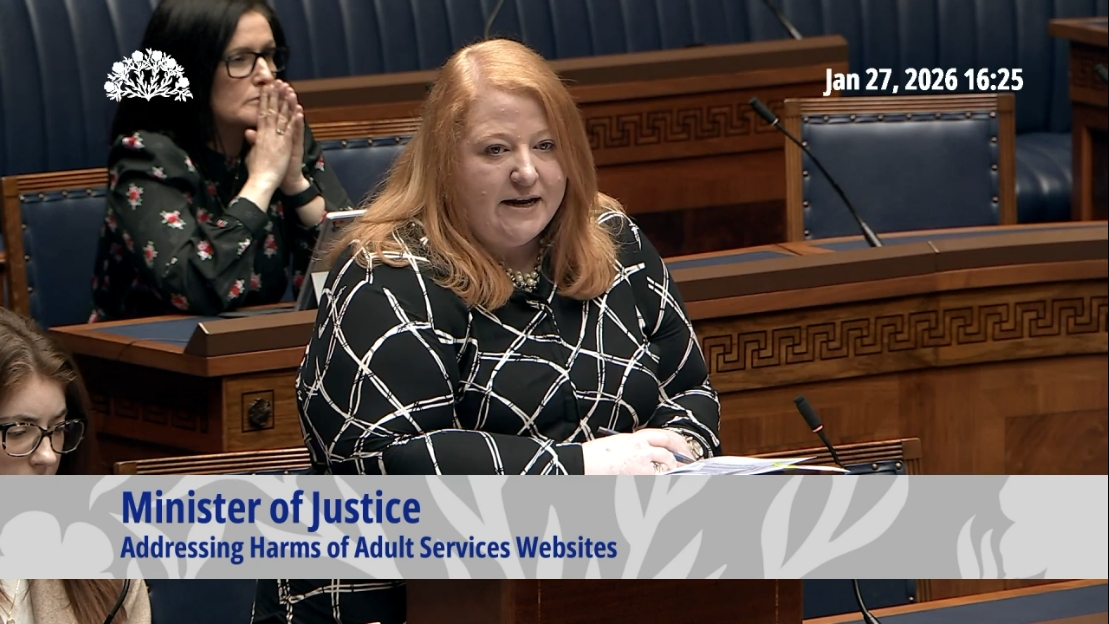 Justice Minister <a href="/naomi_long/">Naomi Long MLA</a> tells <a href="/niassembly/">Northern Ireland Assembly</a> she has written to the UK Government calling for action on commercial sexual exploitation of women and girls through adult services websites.

Read more: justice-ni.gov.uk/news/long-impo…