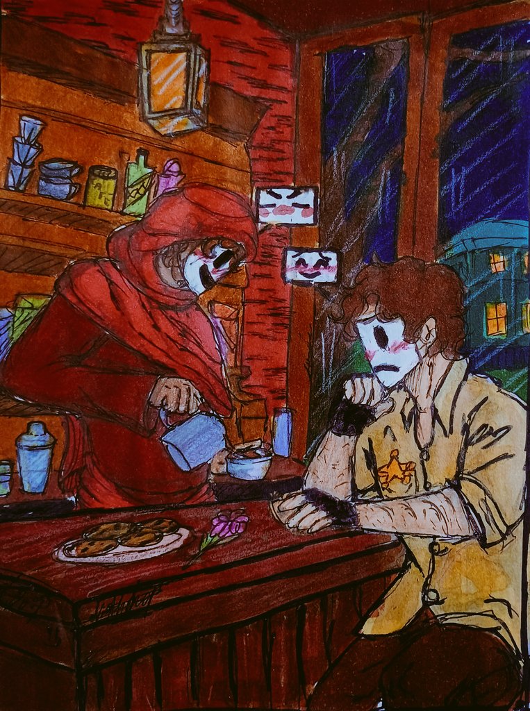 O cartomante e o policial 
.
( Almeida e Jorge são as coisas mais fofas que já vi, meu pai eterno ksks ) 
.
.
#Arkanis3Temporada #ArkanisGaleria #arkanis