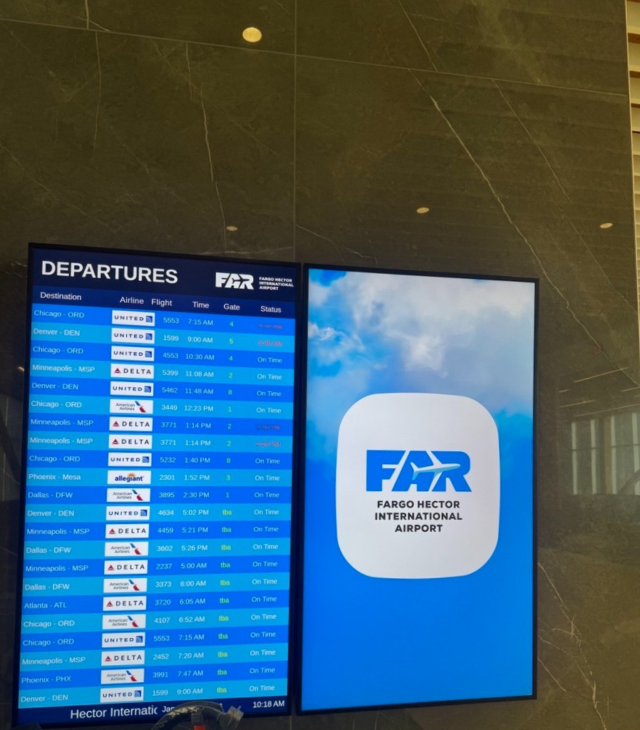 fargoairport's tweet photo. Progress update! We can't wait for you to experience our improvements soon as the the terminal expansion portion of construction is set to open the week of February 9th. 🤩 #TerminalExpansion #FlyFargo #AirportConstruction https://t.co/6bCB6xOfdU
