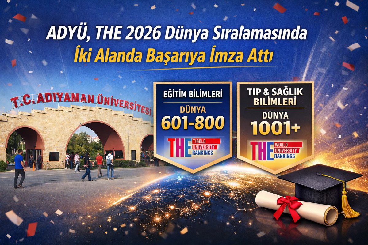 mehmetakbilek's tweet photo. ADYÜ’den Uluslararası Başarı THE 2026’da İki Alan https://t.co/OgyFYDJg0q @RTErdogan @DrOsmanVarol @YuksekogretimK @AhmetAYDIN_02 @MustafaAlkayis @dr_ishaksan @resulkurt34 @HuseyinOzhan_ @profmehmetkeles @adyu2006 #adyu https://t.co/I7EksEyHdR