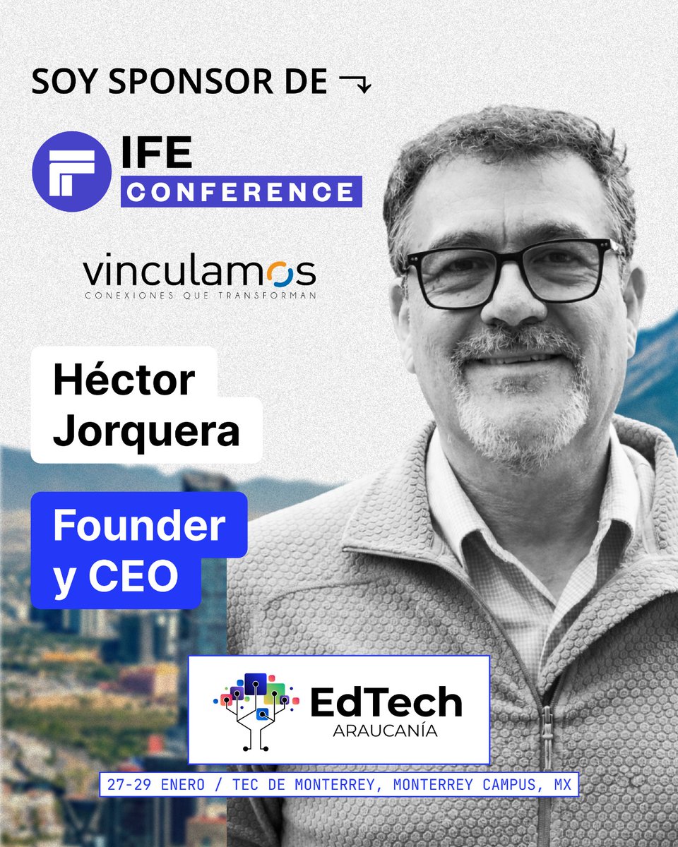 Ya estamos en <a href="/IFEconference/">IFE Conference</a> para compartir experiencias y aprendizajes midiendo impactos en vinculación y sostenibilidad en educación superior y empresas <a href="/jorqueradechile/">Héctor Jorquera</a>