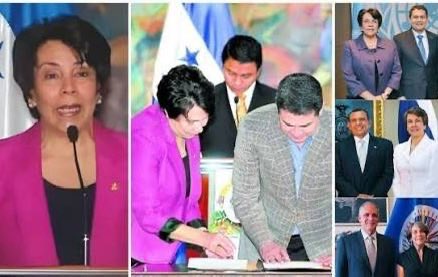 La canciller del narcotraficante Juan Orlando… la que hizo lobby para traer las ZEDEs y vender el país a pedazos.