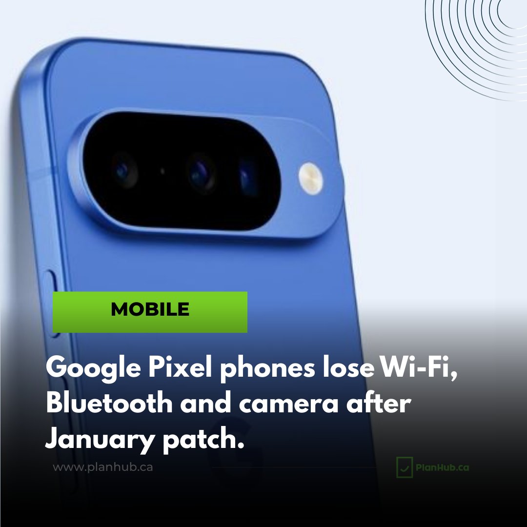 Google’s latest monthly security update, rolled out in early January 2026 on Pixel smartphones, is reportedly causing the complete shutdown of key features on some models.
planhub.ca/blog/en/google…
